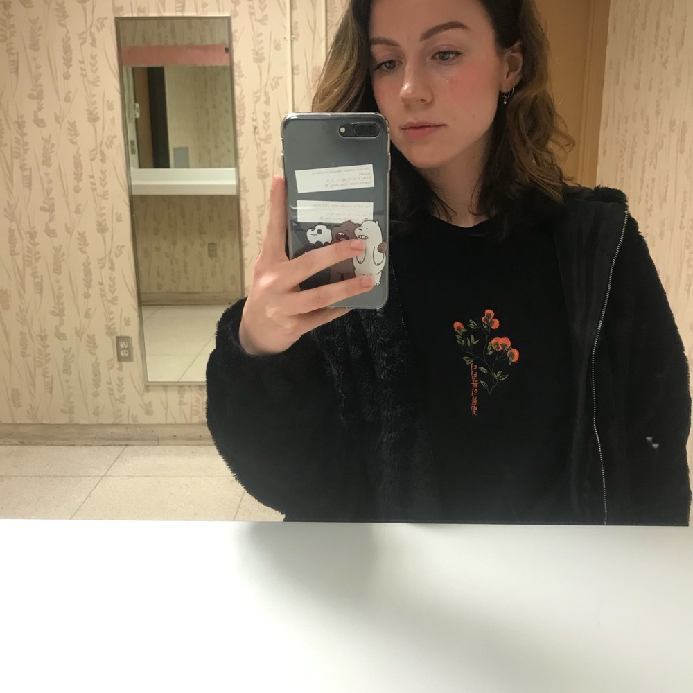 Black faux fur Jacket